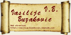 Vasilije Buzaković vizit kartica